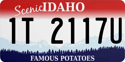 ID license plate 1T2117U