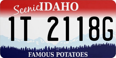 ID license plate 1T2118G