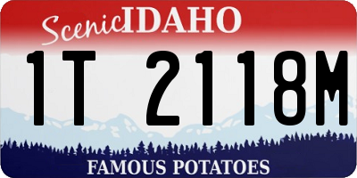 ID license plate 1T2118M