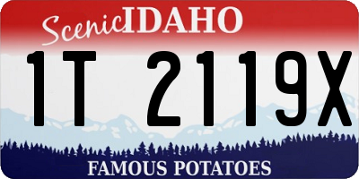 ID license plate 1T2119X