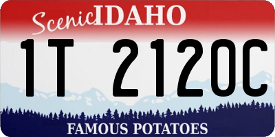 ID license plate 1T2120C