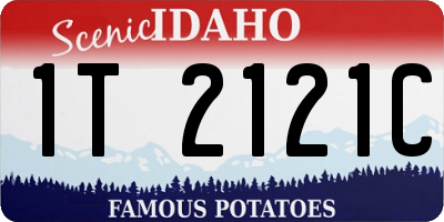ID license plate 1T2121C