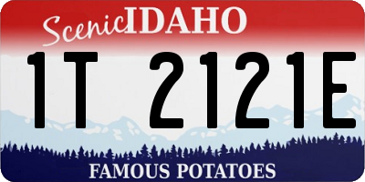 ID license plate 1T2121E