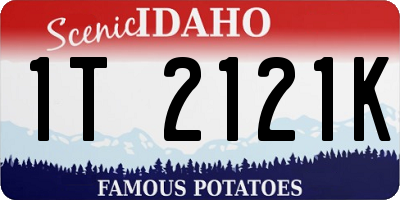 ID license plate 1T2121K