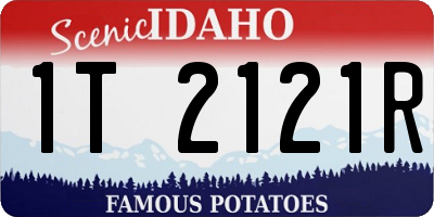 ID license plate 1T2121R