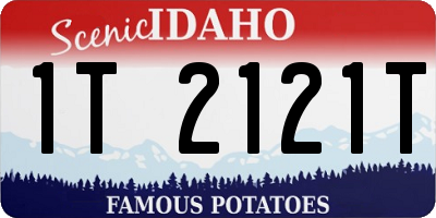 ID license plate 1T2121T
