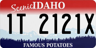 ID license plate 1T2121X