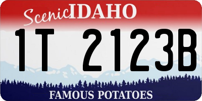 ID license plate 1T2123B