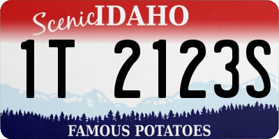ID license plate 1T2123S