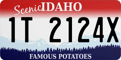 ID license plate 1T2124X