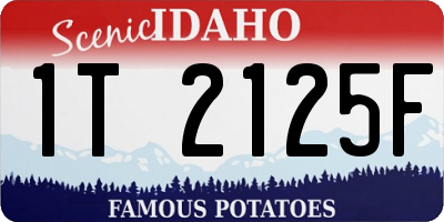ID license plate 1T2125F