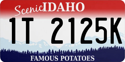 ID license plate 1T2125K