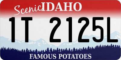 ID license plate 1T2125L