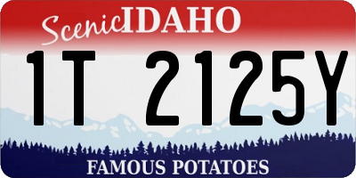 ID license plate 1T2125Y