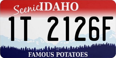 ID license plate 1T2126F