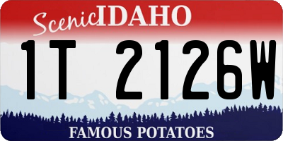 ID license plate 1T2126W