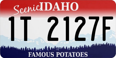 ID license plate 1T2127F