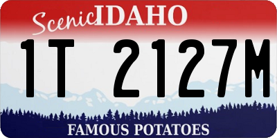 ID license plate 1T2127M