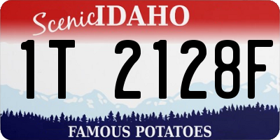 ID license plate 1T2128F