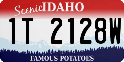 ID license plate 1T2128W