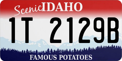 ID license plate 1T2129B