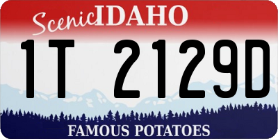 ID license plate 1T2129D