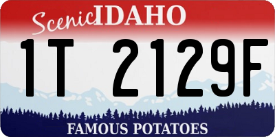 ID license plate 1T2129F