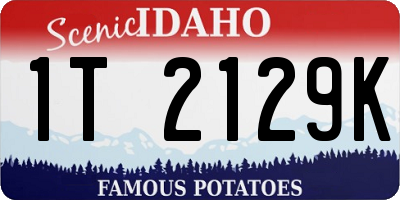 ID license plate 1T2129K