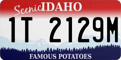 ID license plate 1T2129M