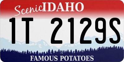 ID license plate 1T2129S
