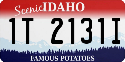 ID license plate 1T2131I
