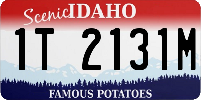 ID license plate 1T2131M