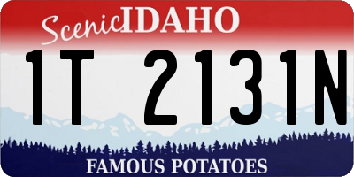 ID license plate 1T2131N