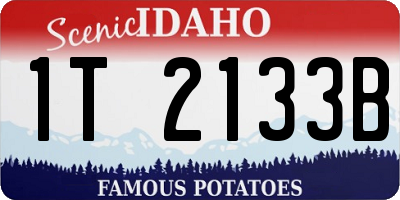 ID license plate 1T2133B