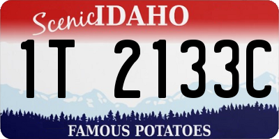 ID license plate 1T2133C