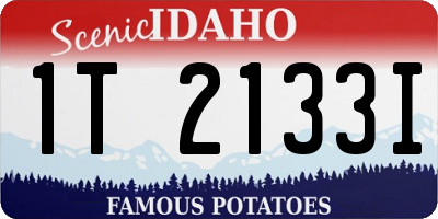 ID license plate 1T2133I