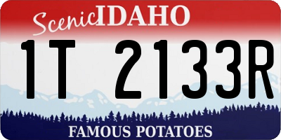 ID license plate 1T2133R