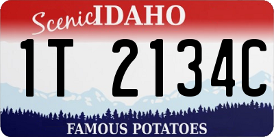 ID license plate 1T2134C