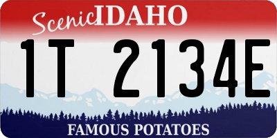 ID license plate 1T2134E