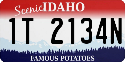 ID license plate 1T2134N