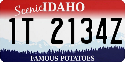 ID license plate 1T2134Z