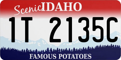 ID license plate 1T2135C