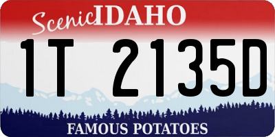 ID license plate 1T2135D