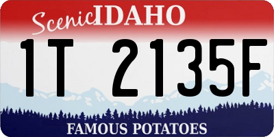 ID license plate 1T2135F