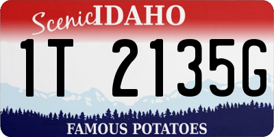 ID license plate 1T2135G