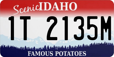 ID license plate 1T2135M