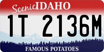 ID license plate 1T2136M