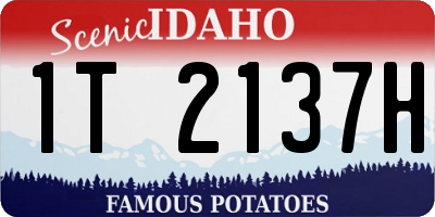 ID license plate 1T2137H