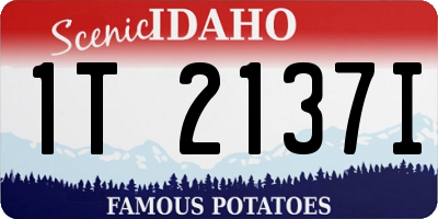 ID license plate 1T2137I