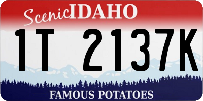 ID license plate 1T2137K